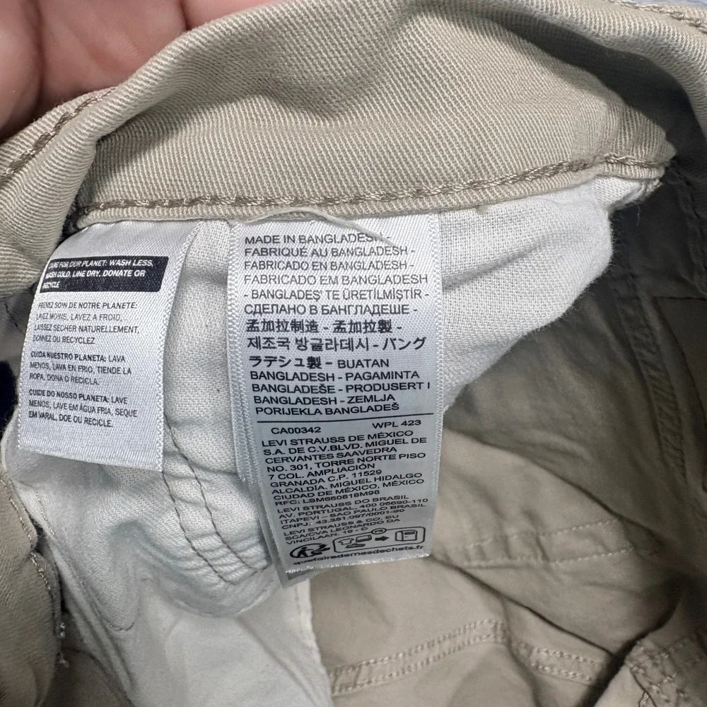 Levi's 514 Straight Fit Pants Mens 34x32 Khaki Tan Stretch Cotton Twill Chinos